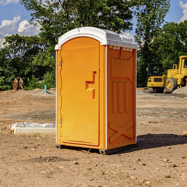 can i customize the exterior of the porta potties with my event logo or branding in Kellogg IA